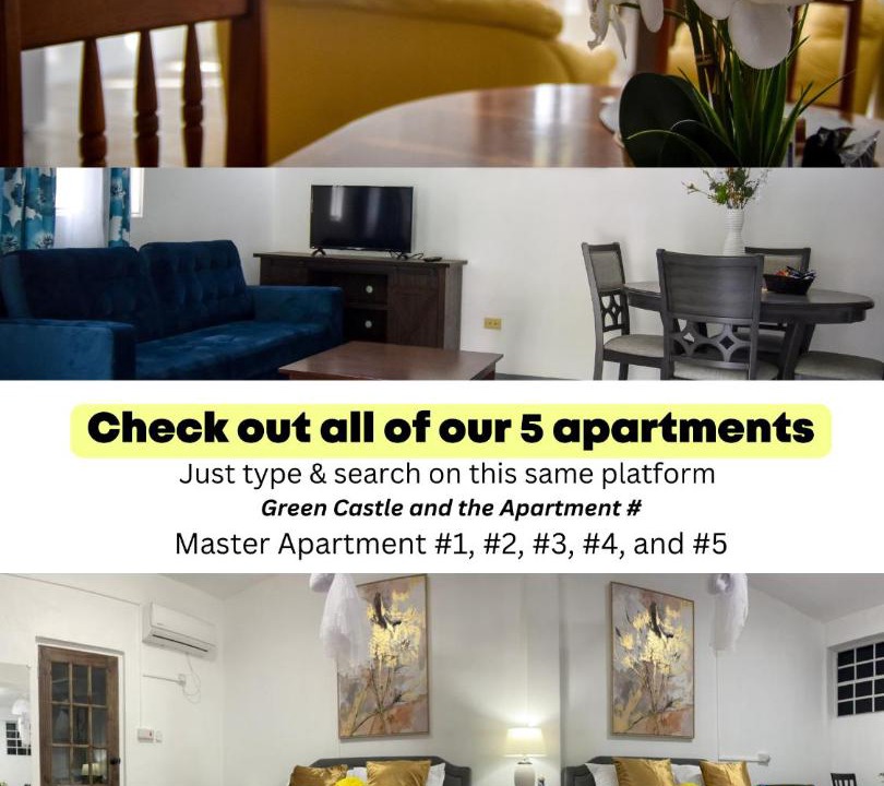 Castle Comfort Apartment | Large Comfortable Apartment #5 Roseau by The Green Castle